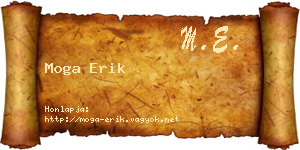 Moga Erik névjegykártya